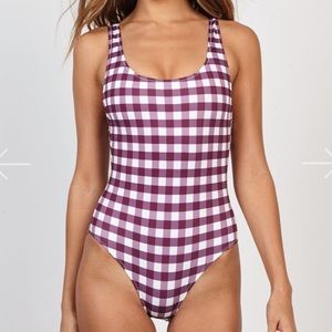 Solid & striped Bordeaux gingham